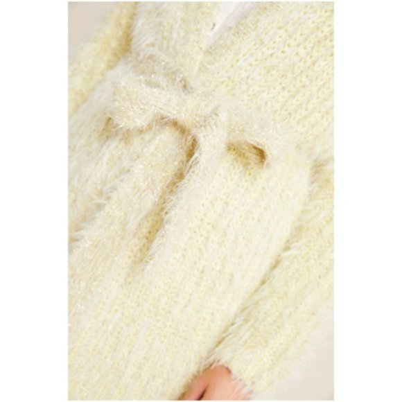 Anthropologie Larkin Shimmer Tie Waist Cardigan S - Picture 3 of 11